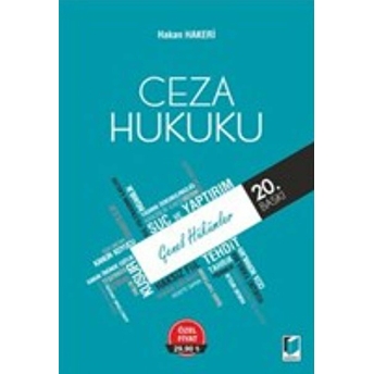 Ceza Hukuku Genel Hükümlülükler Hakan Hakeri