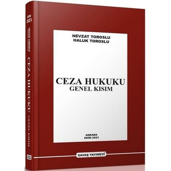 Ceza Hukuku Genel Kısım Haluk Toroslu