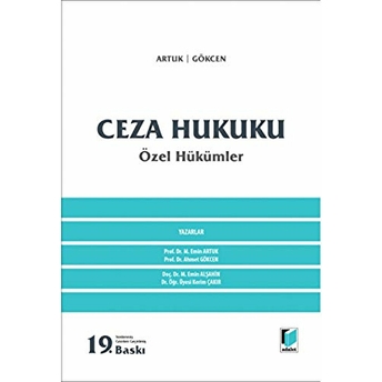 Ceza Hukuku Özel Hükümler Ciltli Ahmet Caner Yenidünya