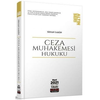 Ceza Muhakemesi Hukuku Altın Seri Sinan Sakin