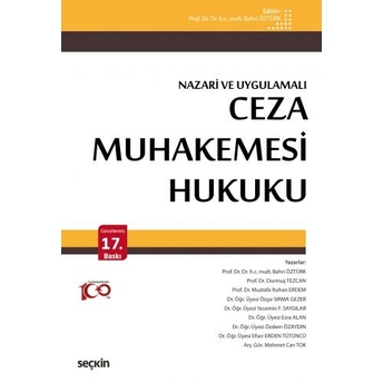 Ceza Muhakemesi Hukuku Ders Kitabı (Bahri Öztürk) Bahri Öztürk