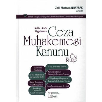 Ceza Muhakemesi Kanunu Öz Kitap Ciltli Mustafa Albayrak