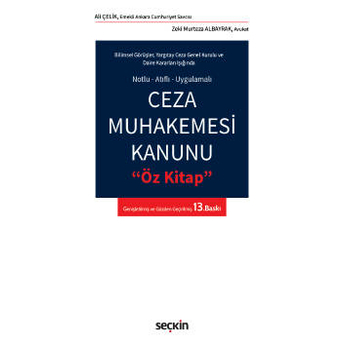 Ceza Muhakemesi Kanunu &Quot;Öz Kitap&Quot; Zeki Murteza Albayrak