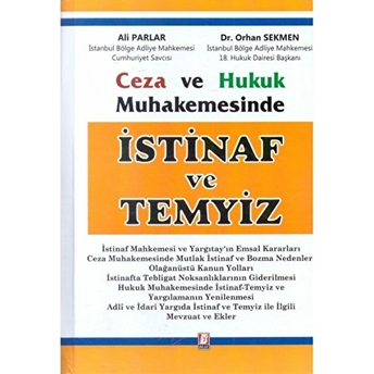 Ceza Ve Hukuk Muhakemesinde Istinaf Ve Temyiz Ciltli Ali Parlar