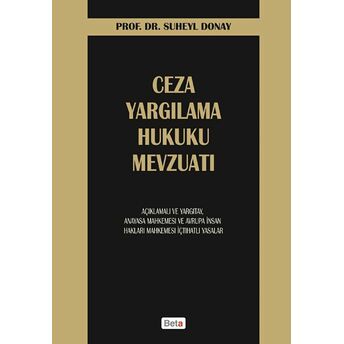 Ceza Yargılama Hukuku Mevzuatı Suheyl Donay