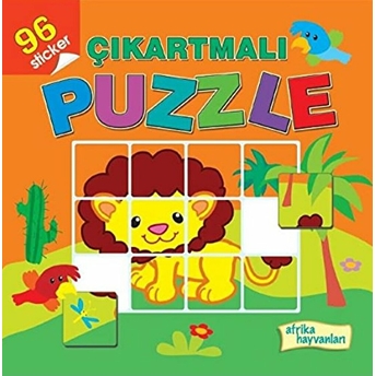 Çıkartmalı Puzzle - Afrika Hayvanları Kolektif