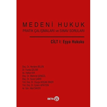 Cilt: 1 Eşya Hukuku Funda Çelebi