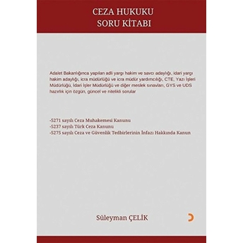 Cinius Yayınları Ceza Hukuku Soru Kitabı