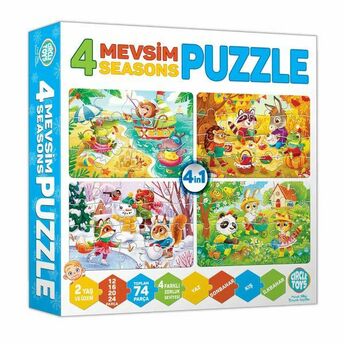 Circle Toys 12 16 20 24 Parça Puzzle: 4 Mevsim