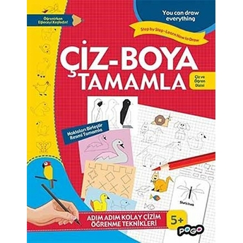 Çiz Ve Öğren Dizisi - Çiz, Boya Tamamla Kolektif