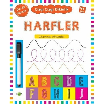 Çizgi Çizgi Etkinlik - Harfler (4 Yaş) Kolektif