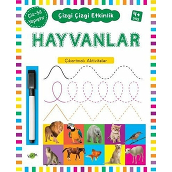 Çizgi Çizgi Etkinlik- Hayvanlar (4 Yaş) Kolektif