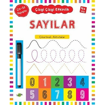 Çizgi Çizgi Etkinlik - Sayılar (4 Yaş) Kolektif