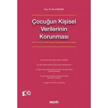 Çocuğun Kişisel Verilerinin Korunması Emel Badur