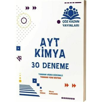 Çöz Kazan Ayt Kimya 30 Lu Deneme Sınavı (Yeni) Murat Kurudere