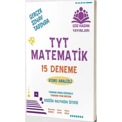 Çöz Kazan Yayınları Tyt Matematik 15 Deneme Çöz Kazan Yayınları