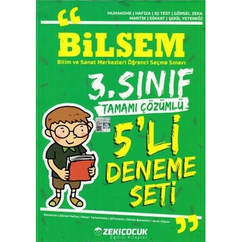 Çözüm Akademi 3. Sınıf Bilsem 5'Li Deneme Seti (Yeni) Kolektif