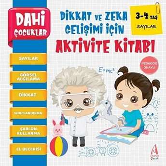 Dahi Çocuklar Aktivite Kitabı 3-4 Yaş - Sayılar