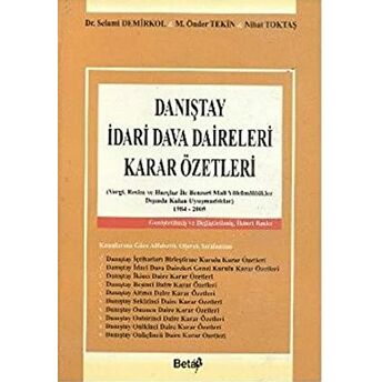 Danıştay Idari Dava Daireleri Karar Özetleri Ciltli M. Önder Tekin