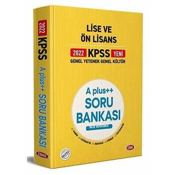 Data 2022 Kpss Genel Yetenek Genel Kültür Lise Ve Ön Lisans A Plus Soru Bankası Kolektif