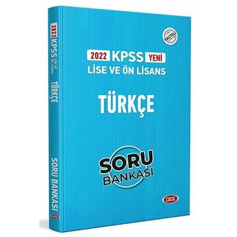 Data 2022 Kpss Lise Ve Ön Lisans Türkçe Soru Bankası Kolektif