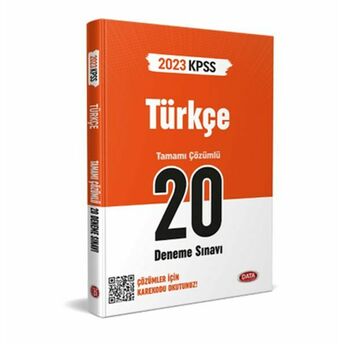 Data 2023 Kpss Türkçe 20 Deneme Sınavı Karekod Çözümlü Komiyon