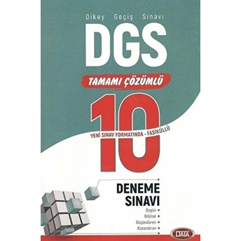 Data Dgs Tamamı Çözümlü 10 Deneme Sınavı (Yeni) Kolektif