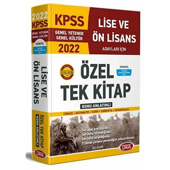 Data Kpss Lise Ve Ön Lisans Tek Kitap 2022 Komisyon