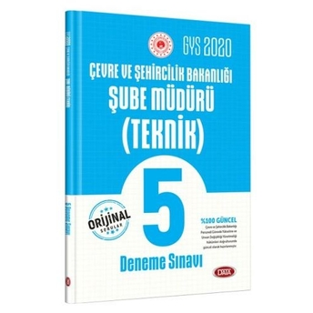 Data Yayınları 2020 Gys Çevre Ve Şehircilik Bakanlığı Teknik Şube Müdürü 5 Deneme Sınavı Komisyon