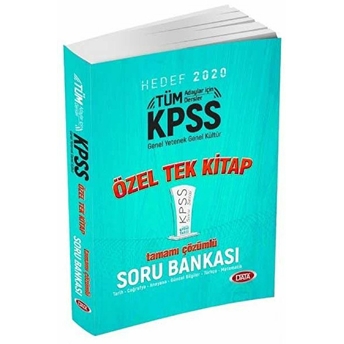 Data Yayınları 2020 Kpss Genel Yetenek Genel Kültür Tek Kitap Tamamı Çözümlü Soru Bankası