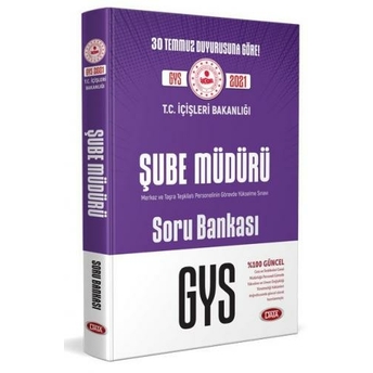 Data Yayınları 2021 Gys T.c. Içişleri Bakanlığı Şube Müdürü Soru Bankası Komisyon