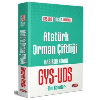 Data Yayınları 2021 Gys Uds Atatürk Orman Çiftliği Hazırlık Kitabı Görevde Yükselme Komisyon