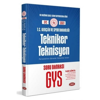 Data Yayınları 2021 T.c. Gençlik Ve Spor Bakanlığı Tekniker - Teknisyen Gys Soru Bankası Komisyon