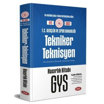 Data Yayınları 2021 T.c. Gençlik Ve Spor Bakanlığı Tekniker - Teknisyen Uds Hazırlık Kitabı Komisyon