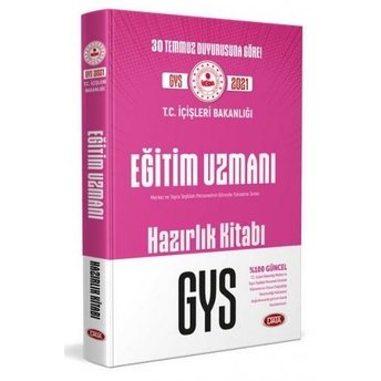 Data Yayınları 2021 T.c. Içişleri Bakanlığı Eğitim Uzmanı Gys Hazırlık Kitabı Komisyon