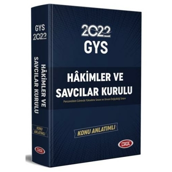 Data Yayınları 2022 Hakimler Ve Savcılar Kurulu Personeli Gys Konu Anlatımlı Komisyon