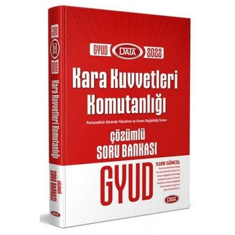 Data Yayınları 2022 Kara Kuvvetleri Komutanlığı Gyud Çözümlü Soru Bankası Komisyon