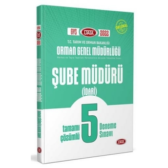 Data Yayınları 2022 Orman Genel Müdürlüğü Şube Müdürü Görevde Yükselme Sınavı Tamamı Çözümlü 5 Deneme Komisyon