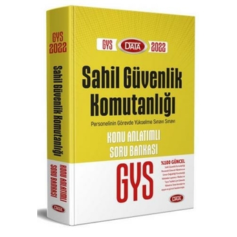 Data Yayınları 2022 Sahil Güvenlik Komutanlığı Görevde Yükselme Sınavı Konu Anlatımlı Soru Bankası Komisyon