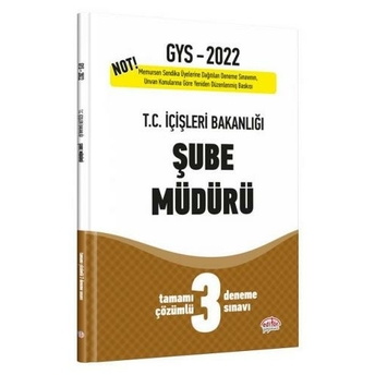 Data Yayınları 2022 T.c. Içişleri Bakanlığı Şube Müdürü Gys Tamamı Çözümlü 3 Deneme Sınavı Komisyon