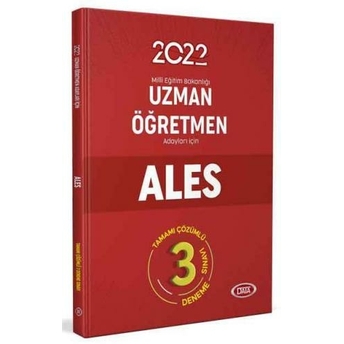 Data Yayınları 2022 Uzman Öğretmen Adayları Için Ales Tamamı Çözümlü 3 Deneme Sınavı Komisyon