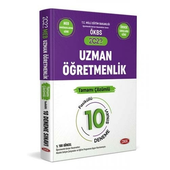 Data Yayınları 2022 Uzman Öğretmen Tamamı Çözümlü 10 Deneme Sınavı Komisyon