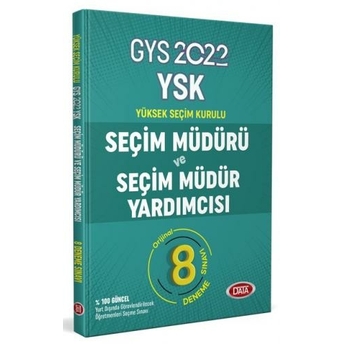 Data Yayınları 2022 Yüksek Seçim Kurulu (Ysk) Seçim Müdürü Gys 8 Deneme Sınavı Komisyon