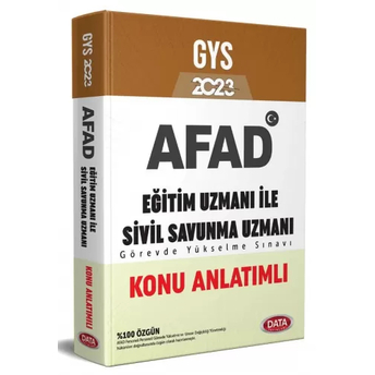 Data Yayınları 2023 Afad Eğitim Uzmanı Ile Sivil Savunma Uzmanı Gys Konu Anlatımlı Komisyon