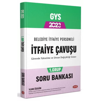 Data Yayınları 2023 Belediye Itfaiye Personeli Itfaiye Çavuşu 1. Grup Gys Soru Bankası Komisyon