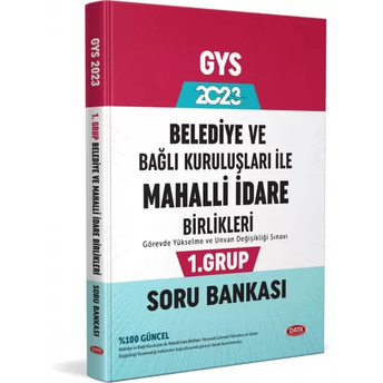 Data Yayınları 2023 Belediye Ve Bağlı Kuruluşları Ile Mahalli Idare Birlikleri 1. Grup Soru Bankası Komisyon