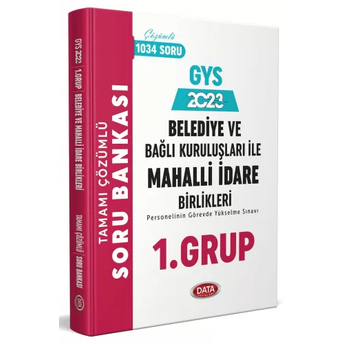 Data Yayınları 2023 Belediye Ve Bağlı Kuruluşları Ile Mahalli Idare Birlikleri 1. Grup Tamamı Çözümlü Soru Bankası Komisyon