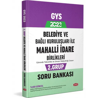 Data Yayınları 2023 Belediye Ve Bağlı Kuruluşları Ile Mahalli Idare Birlikleri 2. Grup Soru Bankası Komisyon