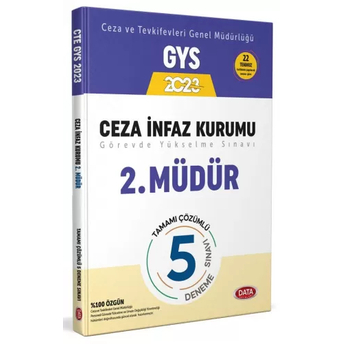 Data Yayınları 2023 Ceza Ve Tevkifevleri 2. Müdür Gys Tamamı Çözümlü 5 Deneme Sınavı Komisyon