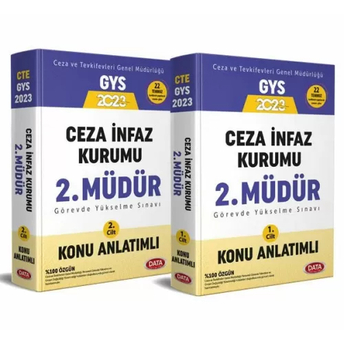 Data Yayınları 2023 Ceza Ve Tevkifevleri Ceza Infaz Kurumu 2. Müdürlük Gys Hazırlık Kitabı 1-2 Cilt Komisyon